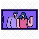 Smartphone Love Romantic Icon