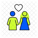 Couple Silhouette Love Together Icon