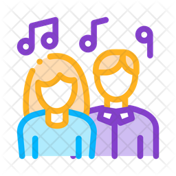 Couple Singing Icon