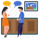 Discussion Couple Gossips Consultation Icon