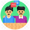 Speech Couple Talking Couple Conversation Icon