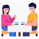 Couple Spouse Couple Tea Time Icon