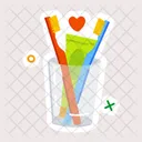 Couple Toothbrushes  Icon