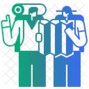 Couple Trekking  Icon