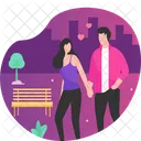 Couple walking  Icon
