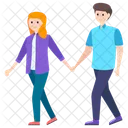Couple Walking Together Husband And Wife Spouse Icon
