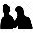 Couple Walking Vector  Icon