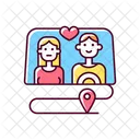 Couple wandering together  Icon