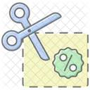 Coupon Scissors Lineal Color Icon Icon