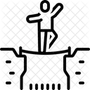 Courage Tightrope Rope Walker Icon