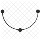 Courbe Ligne Points Icône