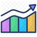 Courbe De Croissance Graphique Daugmentation Croissance Des Ventes Icône