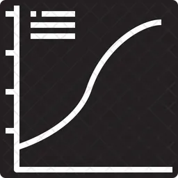 Graphique de courbe  Icône