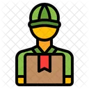 Courier Shipment Man Icon