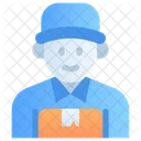 Courier Service Delivery Man Icon