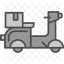 Courier Delivery Cyclist Icon