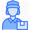 Woman Duct Tape Courier Icon