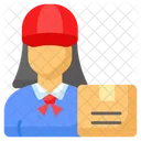 Courier Woman Delivery Icon