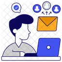 Courrier Electronique Transfert De Courrier Correspondance Icône