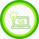 Cours En Ligne Icone Dapprentissage Tout Au Long De La Vie E Learning Icon