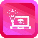 Cours En Ligne Icone Dapprentissage Tout Au Long De La Vie E Learning Icon