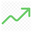 Cours En Hausse Croissance Graphique Icône