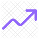 Cours En Hausse Croissance Graphique Icône