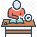Coursework Desk People Icon