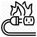 Court Circuit Electricite Icône