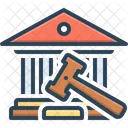Court Hammer Court House Icon