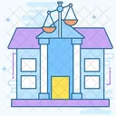 Court Room Court Building Courthouse Icon