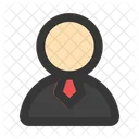 Courtier Homme Daffaires Agent Commercial Icône