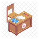 Lawyer Table Courtroom Furniture Court Table Icon