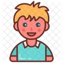 Cousin Young Lad Blond Hair Icône