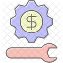 Icone Couleur Lineaire Cout De Reparation Icône