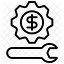 Icone De Ligne De Cout De Reparation Icône