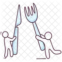 Couverts Couverts En Argent Couteau Fourchette Icon