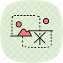 カバークロッピングシンボル  アイコン