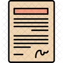 Cover Letter Agreement Contract Icon