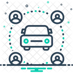 Partage de voiture  Icône