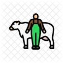 Cow Farmer Farm Icône