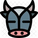 Cow Closed Eyes Icon