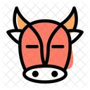 Cow Closed Eyes Icon