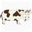 Cow eating grass  Icon