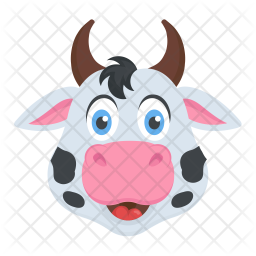 Cow Face Icon - Download in Flat Style