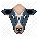 Cow Mascot Cow Face Taurus Head Icon