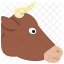 Cow Face Agriculture Icon