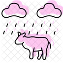 Cow Rain Farm Icon