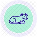 Cow Lying In Grass Cow Lying Icon