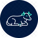 Cow lying in grass  Icon